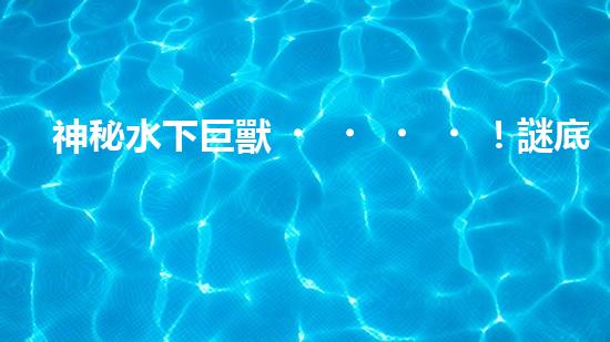 神秘水下巨獸！謎底揭曉，自動(dòng)抽沙機(jī)器人能否拯救海洋？